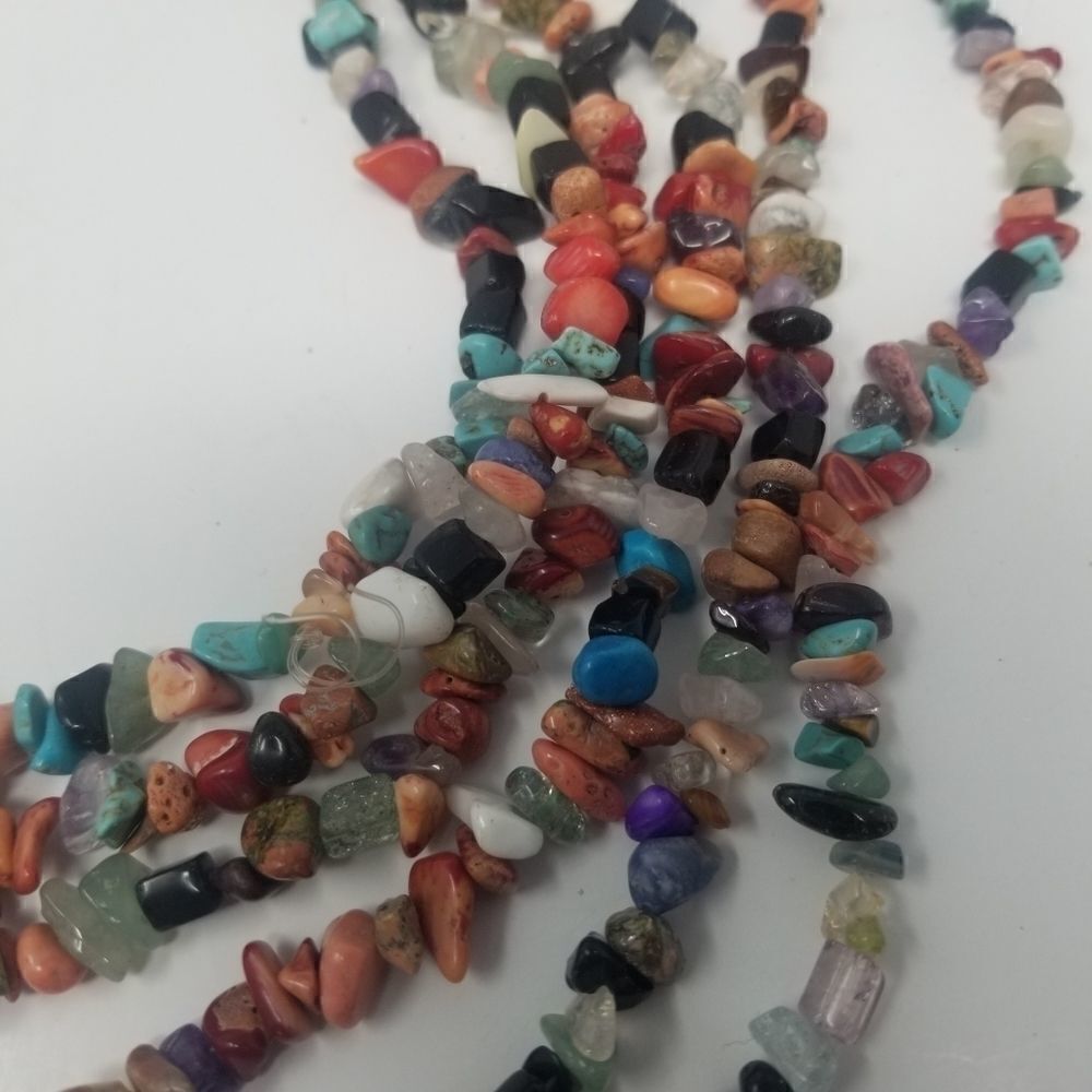 One Strand Assorted Agate Chips - Picture 3 of 5